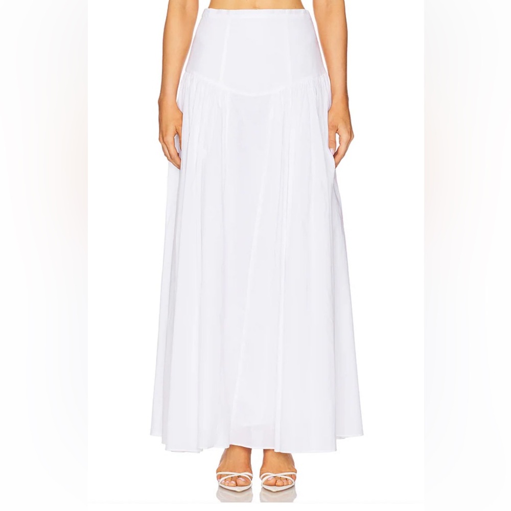 Wildfox Laurent Midi Skirt in White